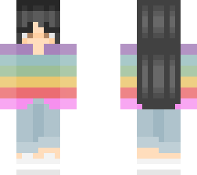 cute rainbow outfit with jeans