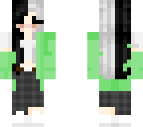 egirl w green jacket