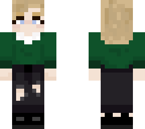 green sweater