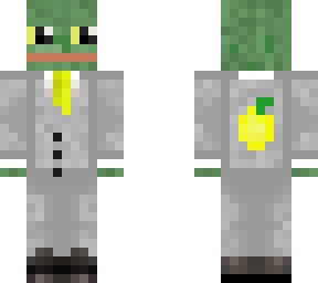 lemon pepe in grey suit