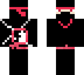 ninja with katanas backwards skin