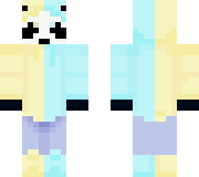 panda in axolotl costume