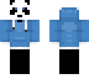 panda with blue hoddie