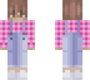 pink flannel overalls jamie