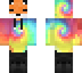 rainbow tie dye sweatshirt fox
