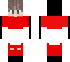 red tubbo with a hoodie. and blue eyes
