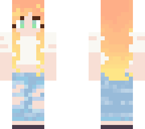 summer girl with ripped jeans