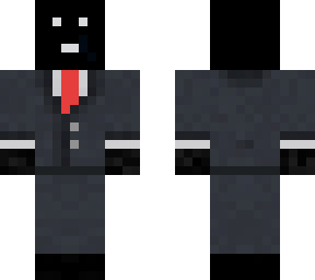 black skin with a suit