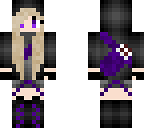 blonde purple rogue mage girl