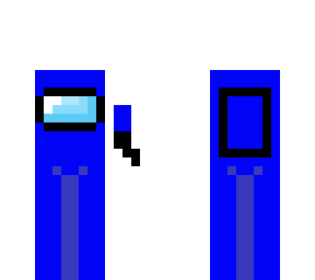 blue among us holding a knif