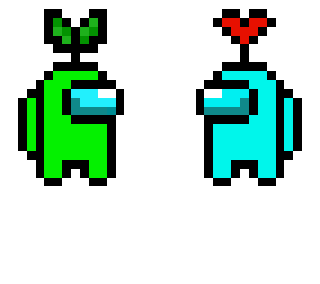 blue and green among us