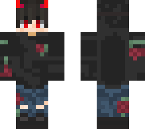colas skin with a black hoodie
