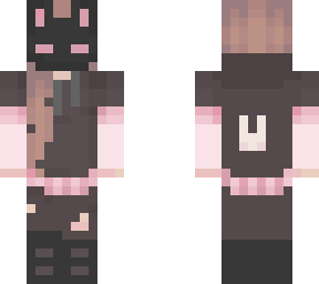 cute bunny girl thats black and pink