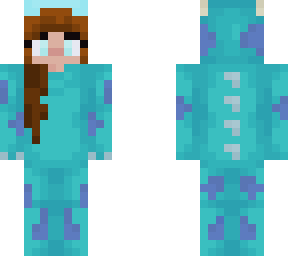 cute girl with blue