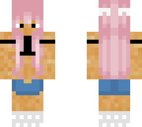 cute minecraft gamer girl w/ cute hair!
