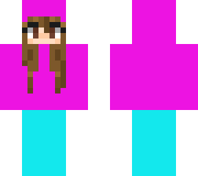 female  with purple hoodie and blue pants