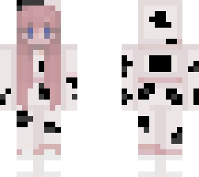 girl in a cow onesie