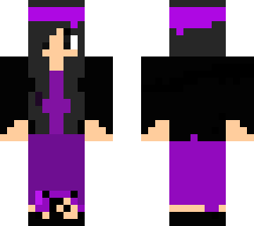 girl in purple dress with black jacket