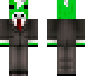 green mooshroom in a suit