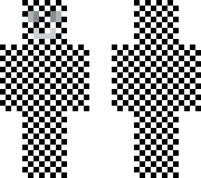 happy black & white pixel guy