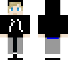 minecraft me in a black hoodie