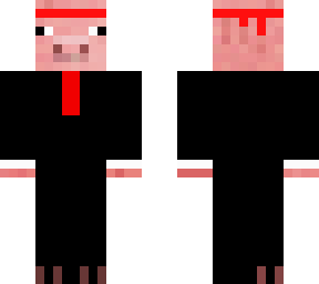 pig with suit and headband