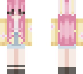pink hair bunny girl