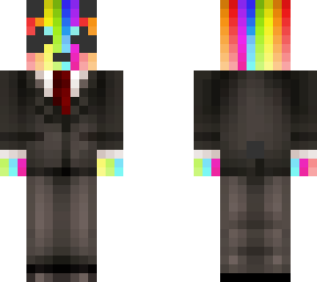 rainbow panda in a suit