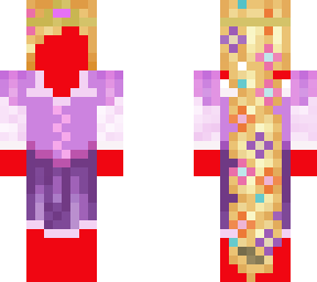 red in rapunzel princess dress with crown