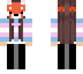 red panda mask with transgender flag hoodie