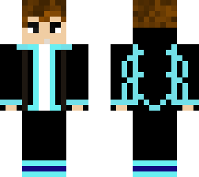 black and light blue dressed boy
