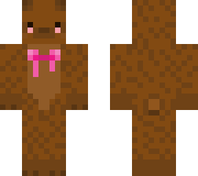 brown bear with pink bow