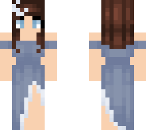 brunette girl in moon dress