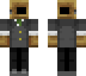 door in a suit