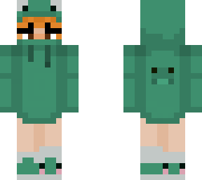frog hoodie ginger girl