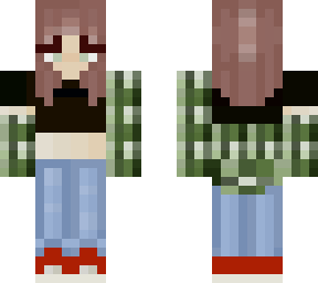 green flannel shirt girl