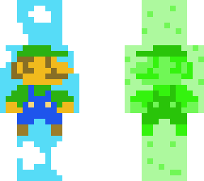 luigi looking at gooigi