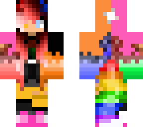 magic rainbow fox girl