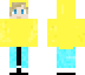 minecraft me in a yellow hoodie
