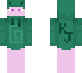oc in a frog hoddie