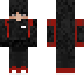 red and black themed skin