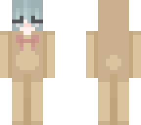 bear onesie blue haired female