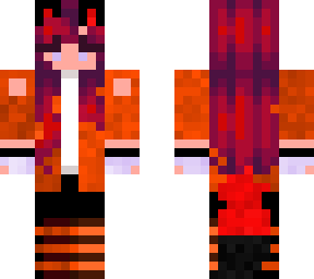 black and red fox girl