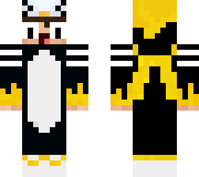 black and yellow penguin boy