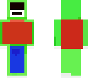 blue, red, green colour skin