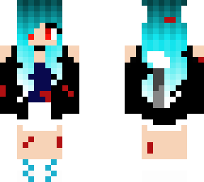 blue haired wearwolf edited into a blue haired vampire