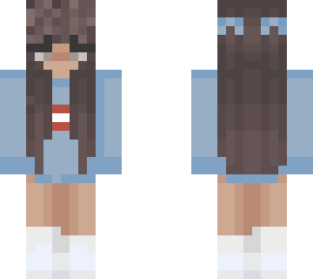 blue shirt girl with brown hair alohaizzy