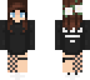 brunette girl in adidas hoodie