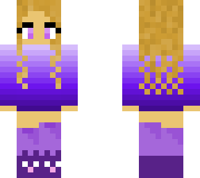 curly purple girl