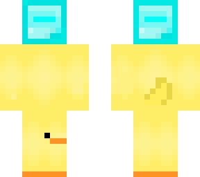 duck holding diamond block